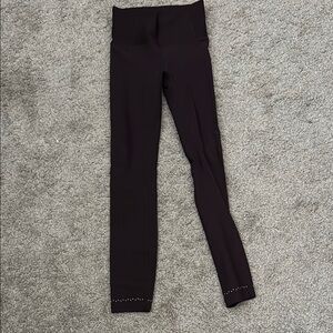 Lululemon Athletica Dark Maroon Leggings Slim Fit Stretch